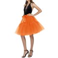 thumbnail image 2 of Seyurigaoka Women's Mesh Tutu Skirt Solid Color High Waist Layered Tulle Skirt Streetwear with Bowknot Decor for Party Club, 2 of 8