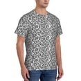 thumbnail image 2 of Vsdgher Weave Geometric Print Men's Dry Fit Mesh Athletic Shirts Moisture Wicking Tennis T-Shirt Tops, 2 of 9