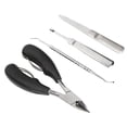 thumbnail image 3 of 4pcs Toenail Clipper Set Pedicure Trimming Reduce Soreness Stainless Steel Nail Treatment Foot Tool, 3 of 14