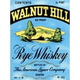 thumbnail image 2 of Vintage Booze Labels 25x32 Gold Ornate Wood Framed with Double Matting Museum Art Print Titled - Walnut Hill Rye Whiskey, 2 of 4
