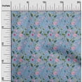 thumbnail image 2 of oneOone Tissu Polyester Spandex Bleu Matériel de Robe Florale Tissu Imprimé Tissu au Mètre 56 Pouces de Large, 2 of 4