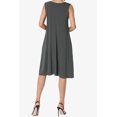 thumbnail image 2 of TheMoogan Women's PLUS Basic Sleeveless Crew Neck Knee Length A-Line Jersey Pocket Swing Dress, 2 of 6