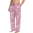 thumbnail image 2 of Uemuo Cartoon Poodle Dog Pattern Men's Wide Leg Palazzo Lounge Pants with Pockets Light Weight Loose Comfy Casual Pajama Pants-Medium, 2 of 9