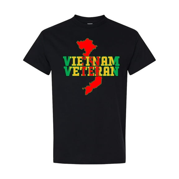 Inktastic Vietnam Veteran in Green Gold and Red T-Shirt