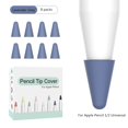 thumbnail image 1 of 8PCS Silicone Replacement Tip Case For Apple Pencil 1 2 Touchscreen Stylus Pen Case Nib Protective Cover Skin for IPad Pencil 2 Lavender Grey, 1 of 6