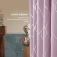 thumbnail image 2 of Deconovo Wave Printed Thermal Insulated Blackout Curtains Room Darkening Energy Efficient Panel Grommet Drapes 52Wx 96L inch 2 Panels Lavender Pink, 2 of 6