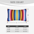 thumbnail image 4 of Rateoe Yellow Blue Mexican Blanket Stripes Pattern Pillow Covers with Invisible Zipper(Pillows are not Included) Standard Pillowcases-16"x24", 4 of 6