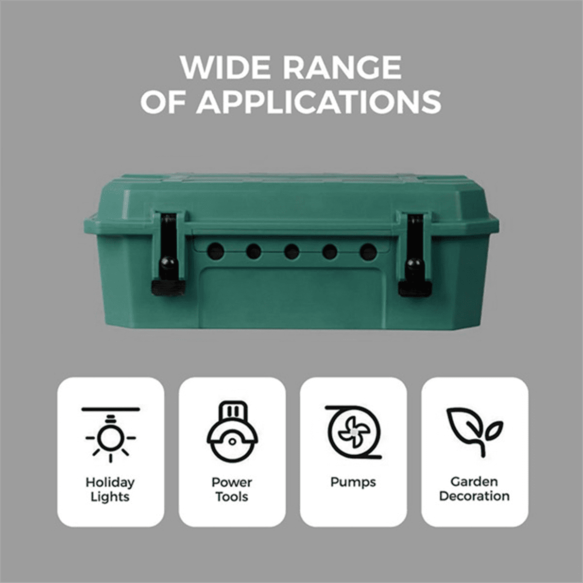 Outdoor Weatherproof Connection Box, Ip54 Water- Extension Cord Connection Box, Electrical Box to Protect Green