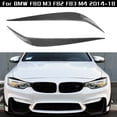thumbnail image 2 of Bgsha 2x Headlight Eye Lid Eyebrow Cover For For For BMW F80 M3 F82 F83 14-18, 2 of 9