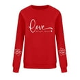 thumbnail image 5 of yoeyez Valentine Day Sweatshirt for Women Lightweight Love Heart Print Pullover Round Neck Long Sleeve Shirts Trendy Holiday Blouses, 5 of 7