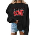 thumbnail image 2 of Baqcunre Crewneck Sweatshirts Casual Hoodless Sweater Love Printing Pullover Loose Sweater(Black S-XXL),Womens Sweatshirt Graphic Sweatshirts For Women Womens Tops Valentine'S Day Shirts For Women, 2 of 4
