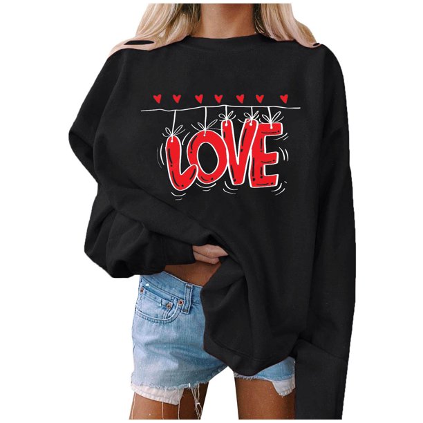 Gibobby Sudadera de mujer Sudadera suéter de otoño(Negro,CH)