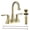Gold, variant on Kichae 4 Inch Brushed Nickel Bathroom Faucet,2-Handle Deck Mount Centerset Vanity Sink Faucet with Pop up Drain & Supply Hoses