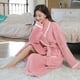 thumbnail image 2 of Pijama de lana coral, diseño de felpa para mujer, ropa de casa, pijama, bata de baño cálida y gruesa, 2 of 6