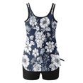 thumbnail image 6 of CALAFEBILA Two Piece Swimsuits for Women Plus Modest Tankini Pleated Floral Print Bathing Suits, 6 of 6
