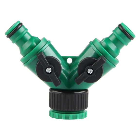 COM1950s 2 Way Garden Hose Splitter, 1/2 Inch Faucet Connector with 4/6 Internal Thread for Outdoor Watering