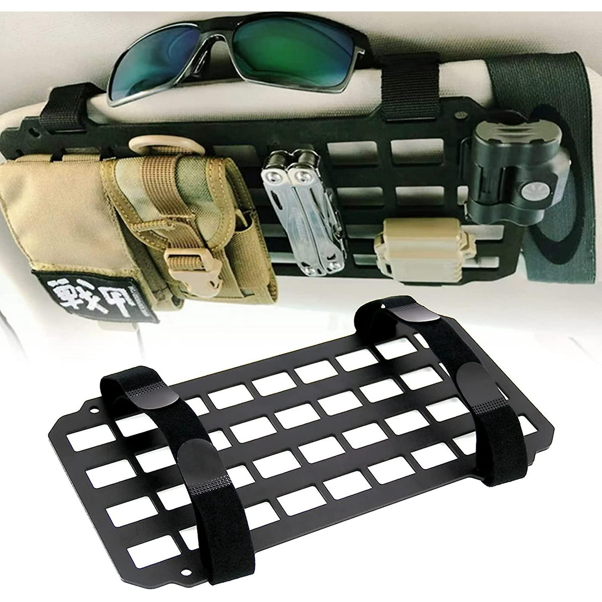 Vehicle Rigid Molle Panel For Car Visor Car Visor Rigid Molle Organizer Polymer Plate Tactical Gear Holder Edc