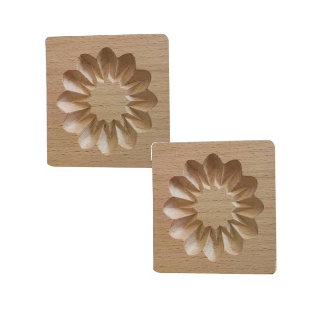 Oleegame 2PC Cookie Mold Cookie Molds Provences Rose Cookie Stamp Embossing Molds Craft Decorating Baking Tool