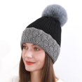 thumbnail image 4 of Diconna Bonnet d'Hiver pour Femmes Bonnet Tricoté Chaud Contraste de Couleurs pour Activités Extérieures, 4 of 7