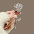 thumbnail image 7 of GKNET Metal Full Diamond Pearl Rose Brooch Cute Large Corsage-Gold, 7 of 7