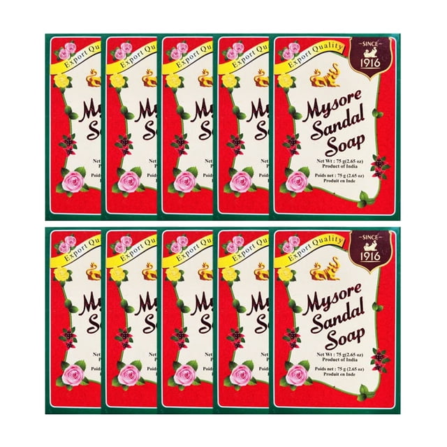 Jabones de Sandalia Mysore Pack de 10 (Barritas de 75 gr.)