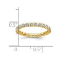thumbnail image 4 of 14k Polished Size 4 U-Shared Prong 1 carat Diamond Complete Eternity Band, 4 of 5