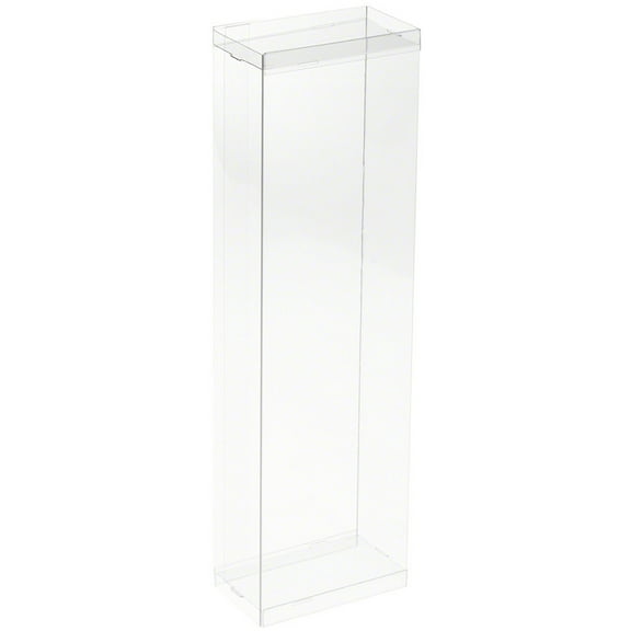 DollSafe Clear Folding Display Box for 11-12.5 inch Dolls and Action Figures, 4" W x 2.25" D x 13" H, Pack of 2