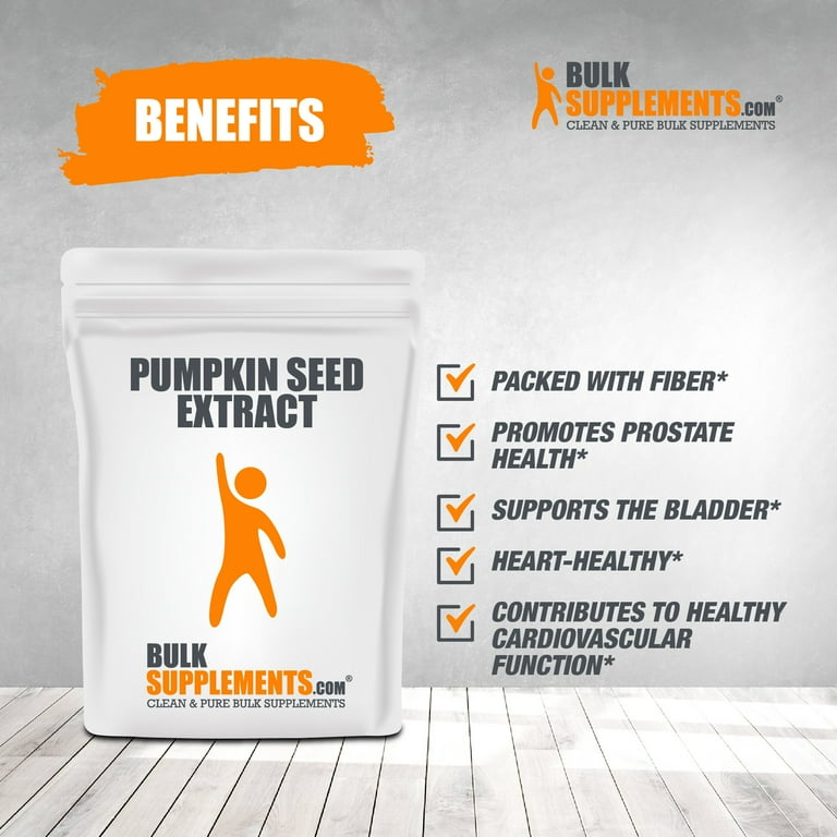 BulkSupplements.com Pumpkin Seed Extract Powder Prostate Supplements for  Men - Soluble Fiber Supplements (250 Grams - 8.8 oz) 