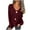 Wine, variant on CHUMUD Women's Cardigan Sweraters Chunky Knit Open Front Sweater V Neck Long Sleeve Gold Button Short Coats Fall Winter Outwear with Pockets