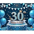 thumbnail image 4 of Yatrandify Blue Balloons Birthday Banner Decorative Design Birthday Event for Adult Celebration Indoor Decoration, 4 of 7