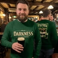 thumbnail image 3 of Men's Hello Darkness My Old Friend Long Sleeve Graphic Shirt Casual Crewneck Pullover Top, 3 of 5
