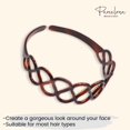 thumbnail image 5 of Parcelona French Twisted Loops Shell1 1/2&rdquo; Wide Flexible Hair Headband, 5 of 7