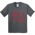 thumbnail image 3 of Inktastic Three Red Hearts Youth T-Shirt, 3 of 5