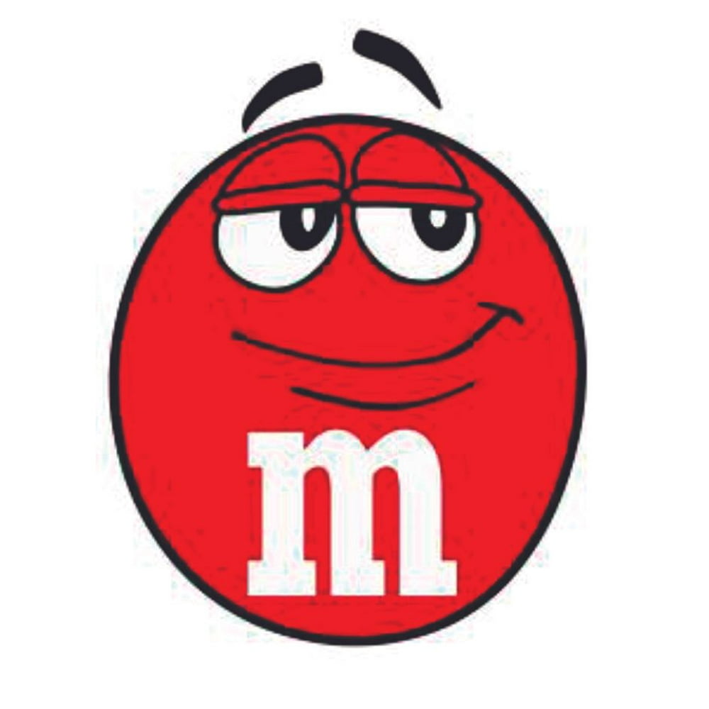 M & M Milk Chocolate Red M & M Customized Wall Decal Custom Vinyl