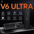 thumbnail image 2 of Keychron V6 Ultra 8K Full Size Wireless Mechanical Keyboard, 8000Hz, Hot-Swappable Red Switch, RGB Backlight, PBT Keycaps, 2.4GHz/Bluetooth/Wired, QMK/VIA, for Windows macOS Linux– Black, 2 of 9