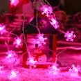 thumbnail image 6 of Skksst Christmas Fairy Light LED Snowflake String Light Battery Operated Waterproof Hanging Cutain Light 10ft, 6 of 7