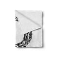 thumbnail image 2 of Letter B Soft Flannel Fleece Throw Blanket, Black and White Abstract Swirls Classic Design Alphabet Uppercase B Print, Cozy Plush for Indoor and Outdoor Use, 50" x 70", Black White, by Ambesonne, 2 of 6
