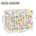 thumbnail image 5 of Yayeee Collapsible Cube Storage Bin with Lid Fabric Closet Decorative Basket with Handles, Colorful Cartoon Flowers, 5 of 7