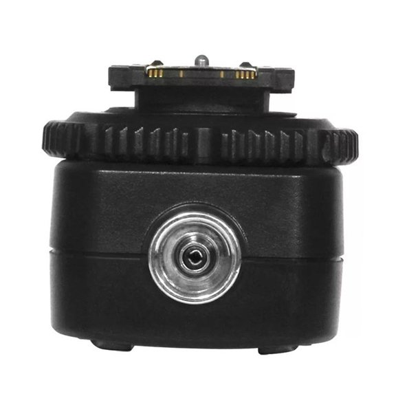 Adaptador de zapata con puerto para PC para flash de cámara de lámpara de