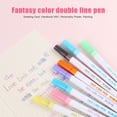 thumbnail image 3 of CAROOTU 8pcs Fluorescent Pens Double Line Contour Color Marker Pen for Writing Drawing Painting, 3 of 6