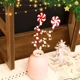 thumbnail image 5 of Decoración para árbol de Navidad, campanas de caramelo rojas y blancas, cuentas, ramas rizadas, adornos navideños, guirnalda, jarrón, decoración para el hogar, oficina, regalo para fiesta, 5 of 5