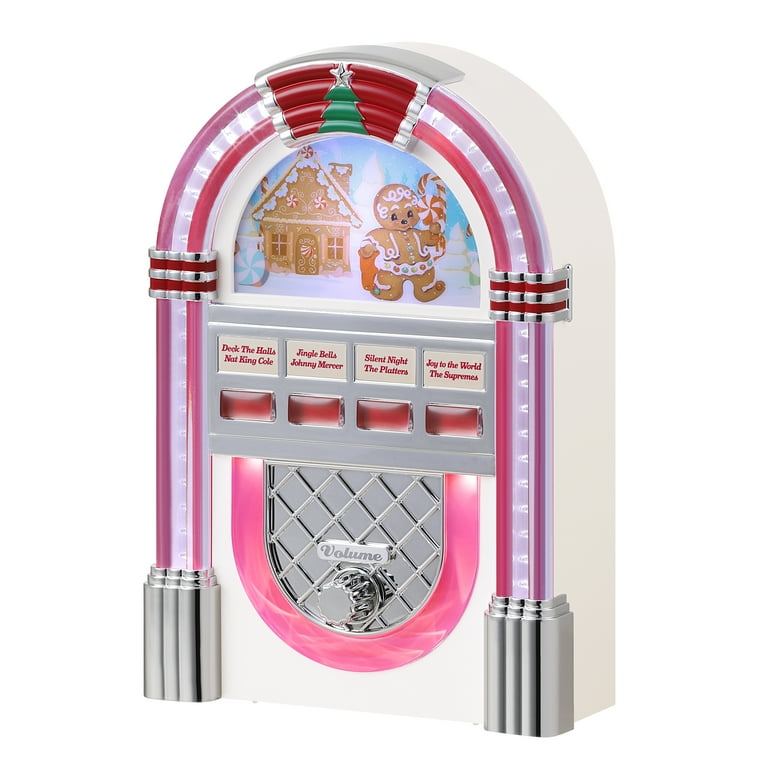 Mr. Christmas 9-inch Decorative Vintage Jukebox, Ivory