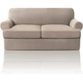 thumbnail image 1 of Cushion Sofa Cover for T Cushion Sofa (Medium, Sand), 1 of 7