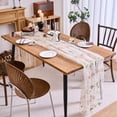 thumbnail image 2 of Spring Summer Florals Seasonal Tulle Table Runner Easter Decor Cheesecloth ,Lace Embroidery Table Runner for Home Party Indoor Decoration, 2 of 5