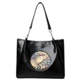 thumbnail image 1 of Bolso Mano Elefante Artístico Vintage Retro Mujer Gran Capacidad Pup Cuero Viajes Compras Mochil, 1 of 9