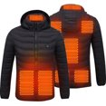 thumbnail image 1 of Chaqueta con calefacción eléctrica USB, abrigo deportivo al aire libre con calefacción de 8 zonas, abrigo de invierno para mujeres y hombres, 1 of 8