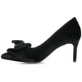 thumbnail image 3 of Journee Womens Crystol Slip On Low Stiletto Pointed Toe Evening Pumps, Widths Available, 3 of 10