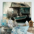 thumbnail image 2 of Designart Rustic Port With A Fishing Boat I Canvas Wall Art, 2 of 5