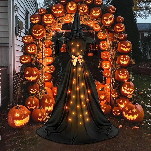 Clearance Halloween Decorations Outdoor Halloween Party Decorations Indoor Witch Decor With String Lights Halloween Witch Lights For Yards Gardens,Fabric decorative ornaments