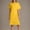 🔥 Yellow, variant on Sentmoon Summer Dress Comfy 2026 Solid Color Casual Dress Short Sleeve V Neck Beach Breathable Regular Fit Mini Dress Beach Supplies for Daily and Commute Yellow XL